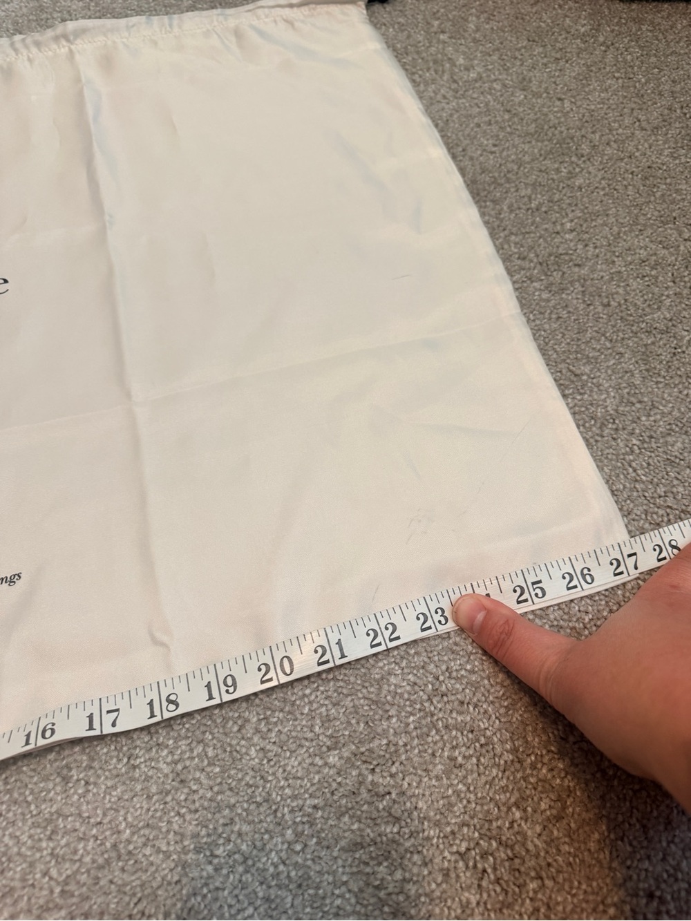 Authentic Kate Spade New York Extra Large Dust Bag Drawstring 24" x 17.5" Cream - Picture 2 of 8